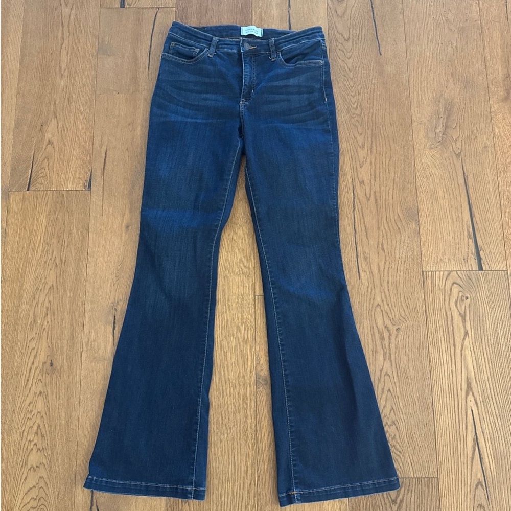 Crown and Ivy Dark Blue Flared Jeans